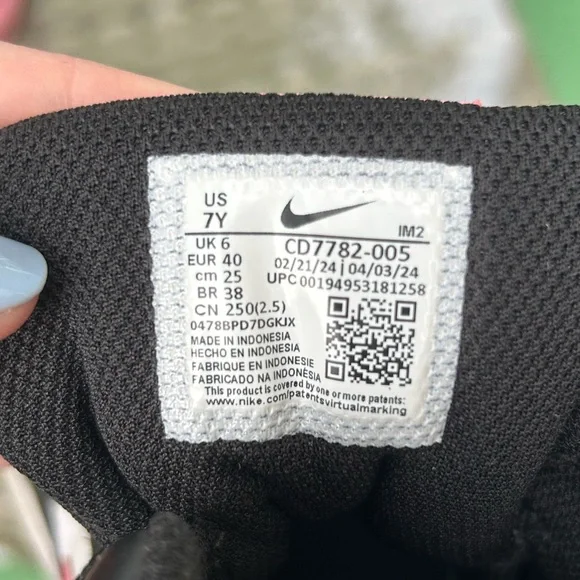 Nike Court Borough Mid 2 Black Pink Youth 7Y - Picture 7 of 7